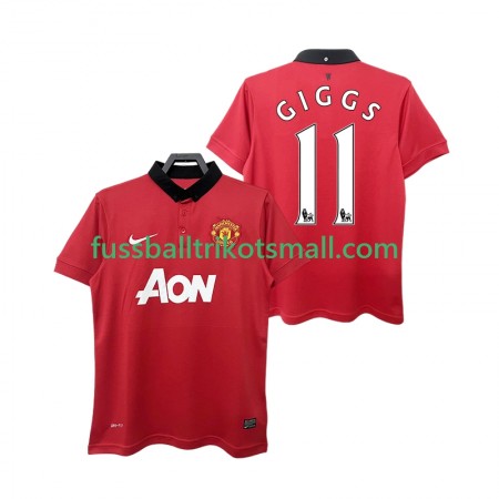 Fußballtrikots Manchester United GIGGS 11 2013 2014 Retro Kurzarm Heimtrikotsatz kaufen